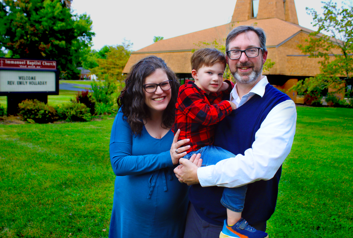 Holladay Family in Front of IBC