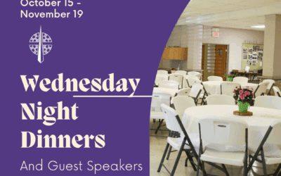 Wednesday Night Dinners Resume on October 15
