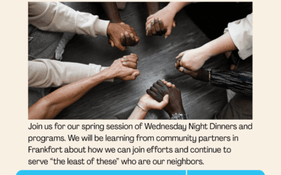 Wednesday Night Dinners and Program Resume in April